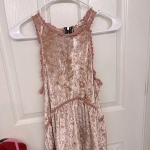 Velvet pink tank top
